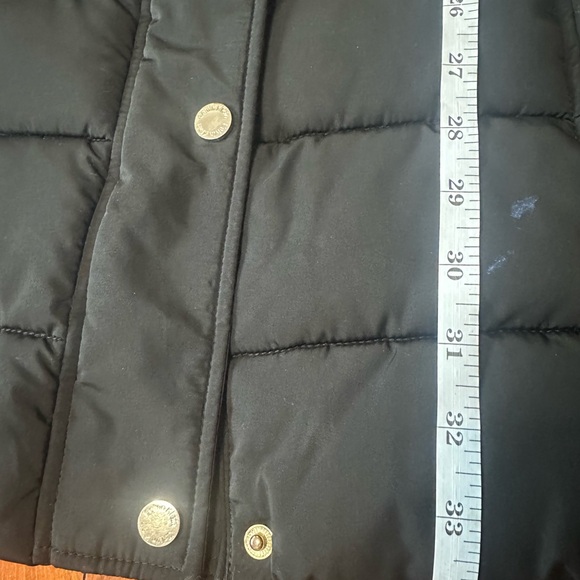 Calvin Klein Black Puffer Coat with Gold Accents - Picture 12 of 12